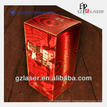 Popular hologram laser red plastic roll films for wine box